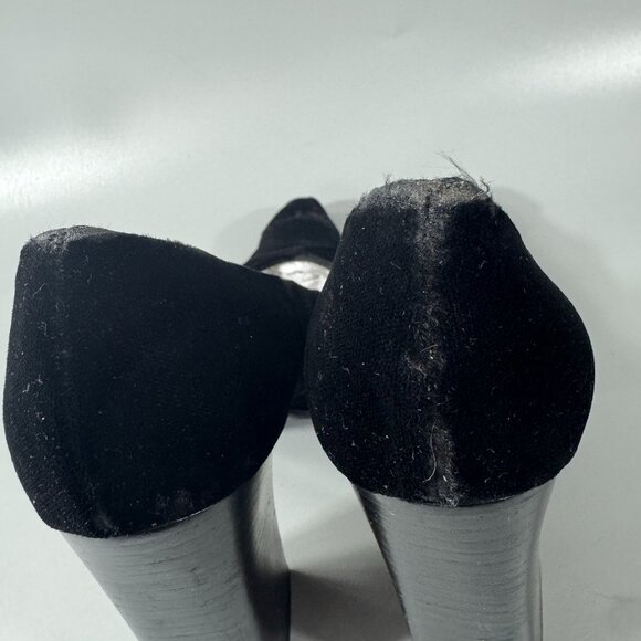 Prada Pointed Toe Black Velvet High Heel Pumps, Size 36.5 - Picture 8 of 16